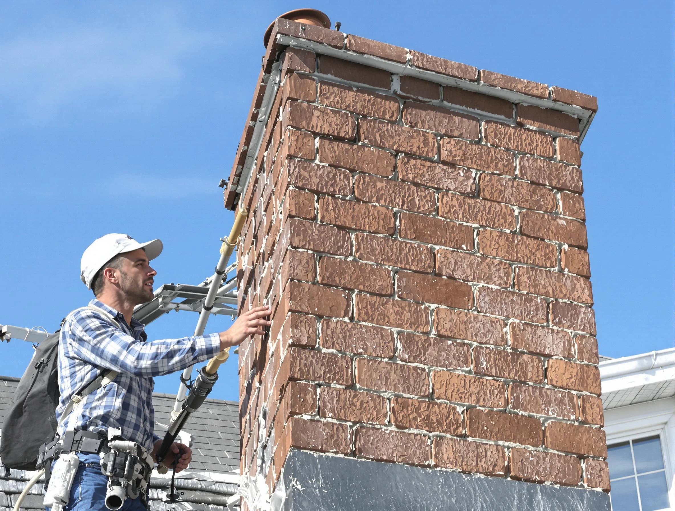 Brickwork for a chimney rebuild by Staten Island Chimney Sweep in Staten Island, NY
