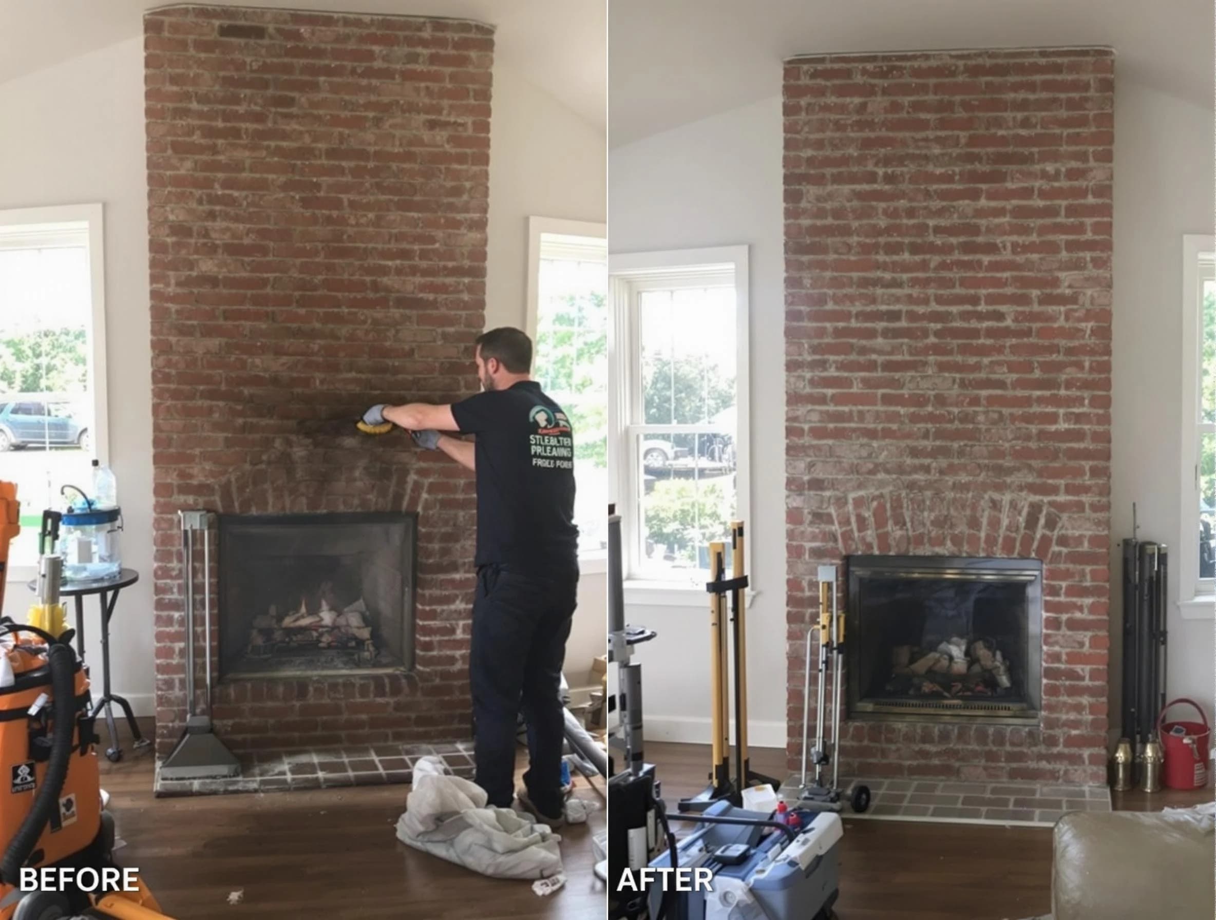 Finished chimney sweeping service by Staten Island Chimney Sweep in Staten Island, NY