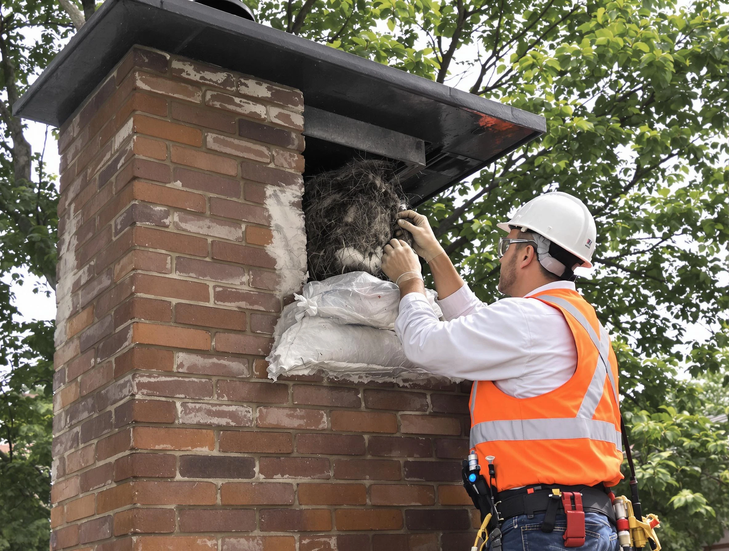 Humane removal of debris and animals by Staten Island Chimney Sweep in Staten Island, NY