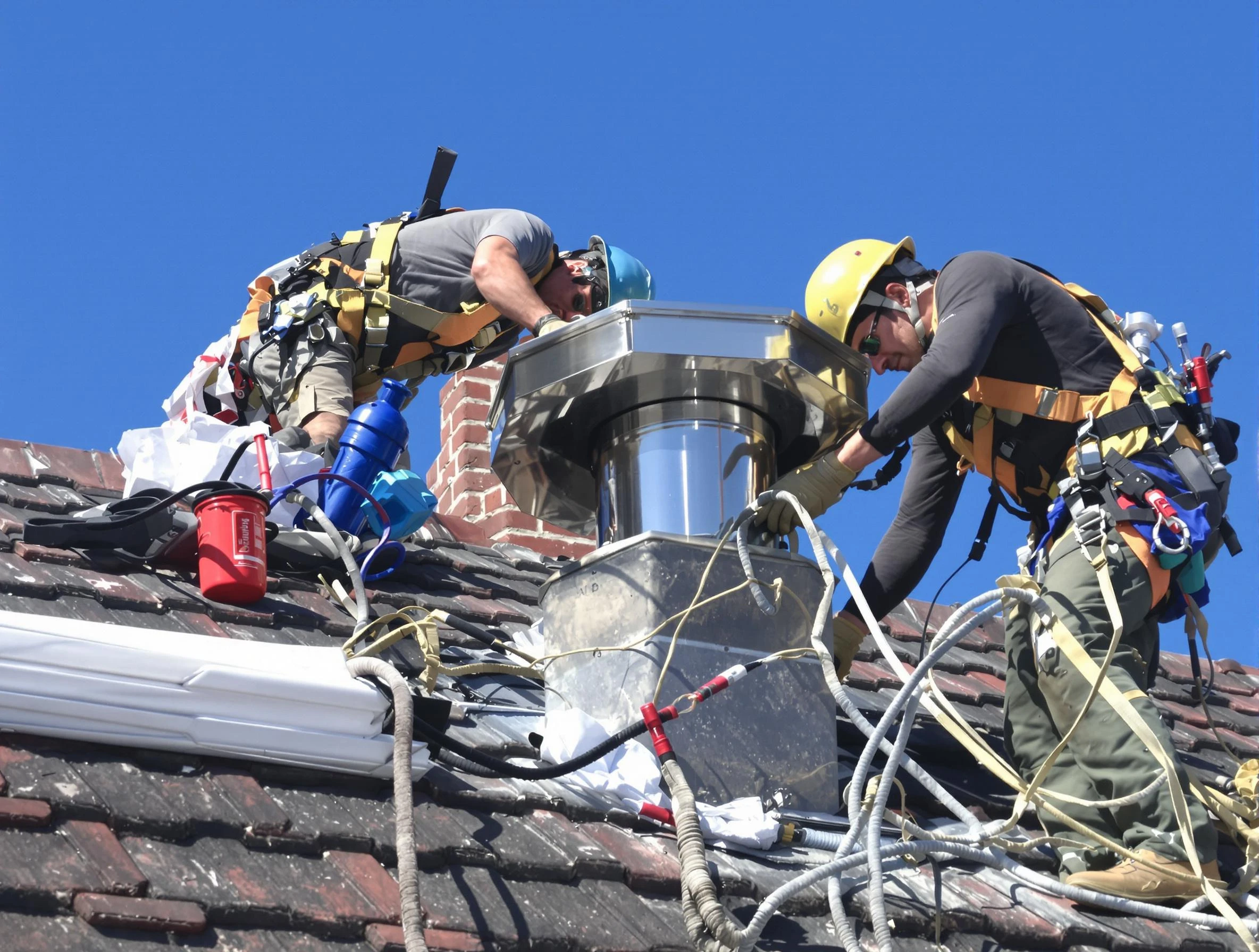 Protective chimney cap installed by Staten Island Chimney Sweep in Staten Island, NY