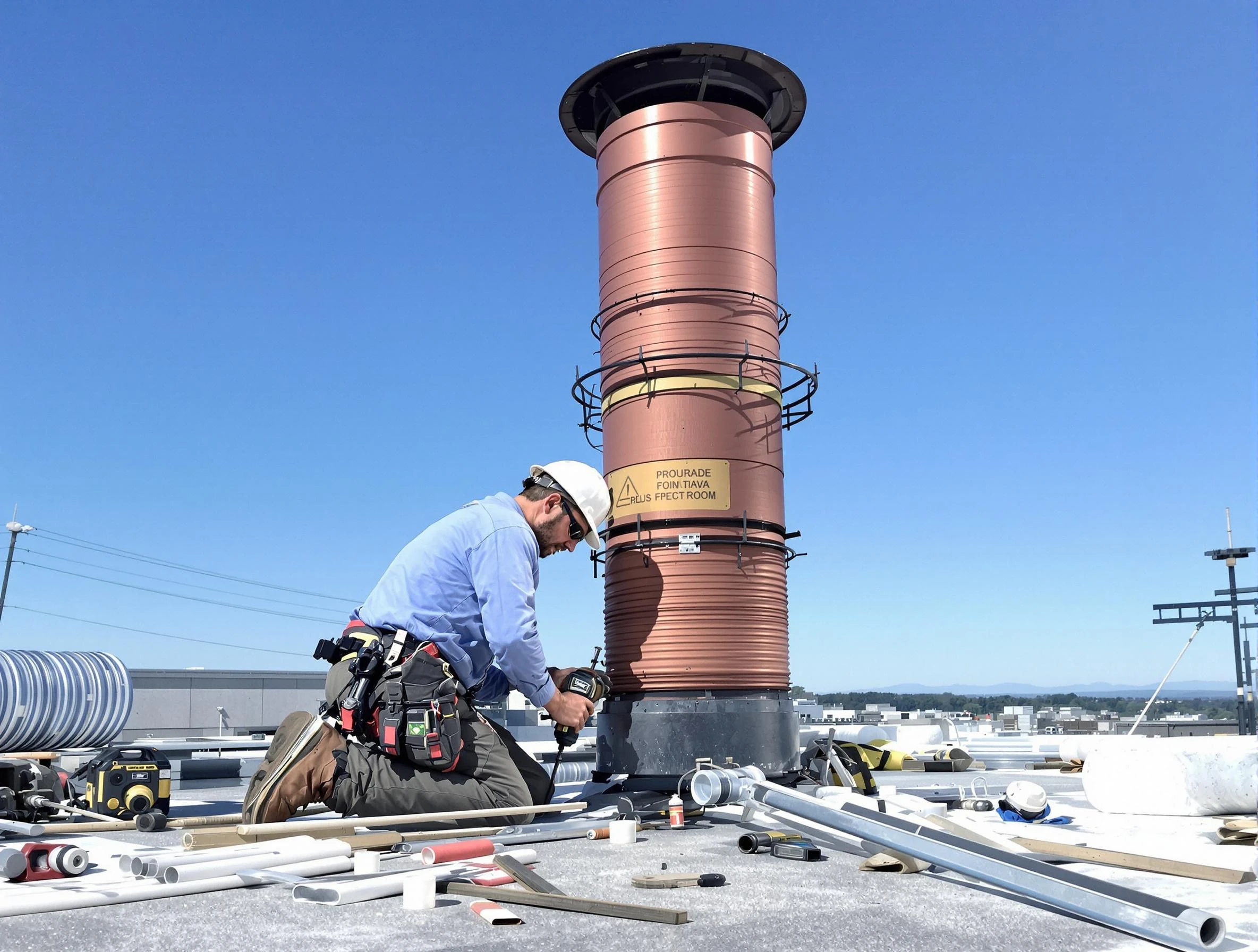 Installed chimney liner by Staten Island Chimney Sweep in Staten Island, NY