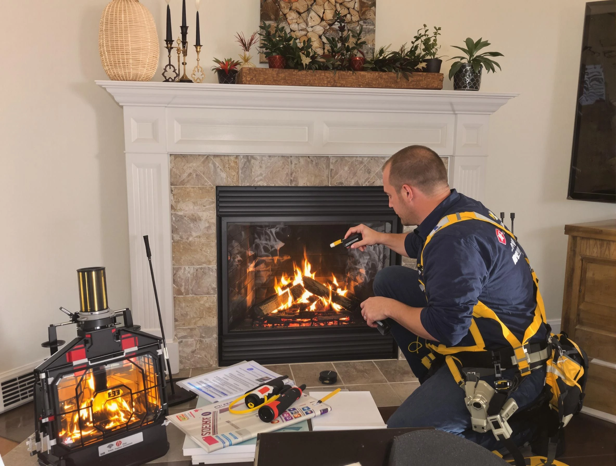 Safety-focused fireplace inspection by Staten Island Chimney Sweep in Staten Island, NY